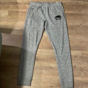 Roots Gray Sweatpants Tapered Fleece Joggers